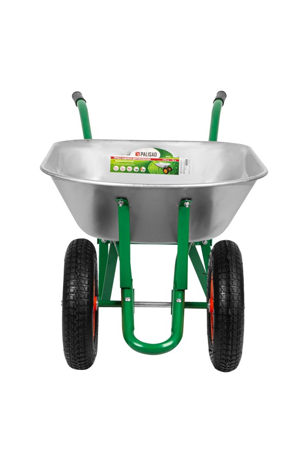 Тачка садовая, два колеса, грузоподъемность 170 кг, объем 78 л Palisad