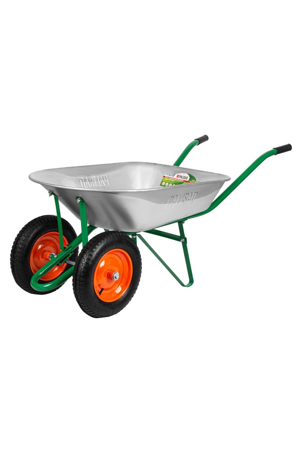 Тачка садовая, два колеса, грузоподъемность 170 кг, объем 78 л Palisad