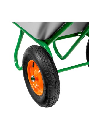 Тачка садово-строительная, 2-х колесная, усиленная, грузоподъемность 320 кг, объем 100 л Palisad