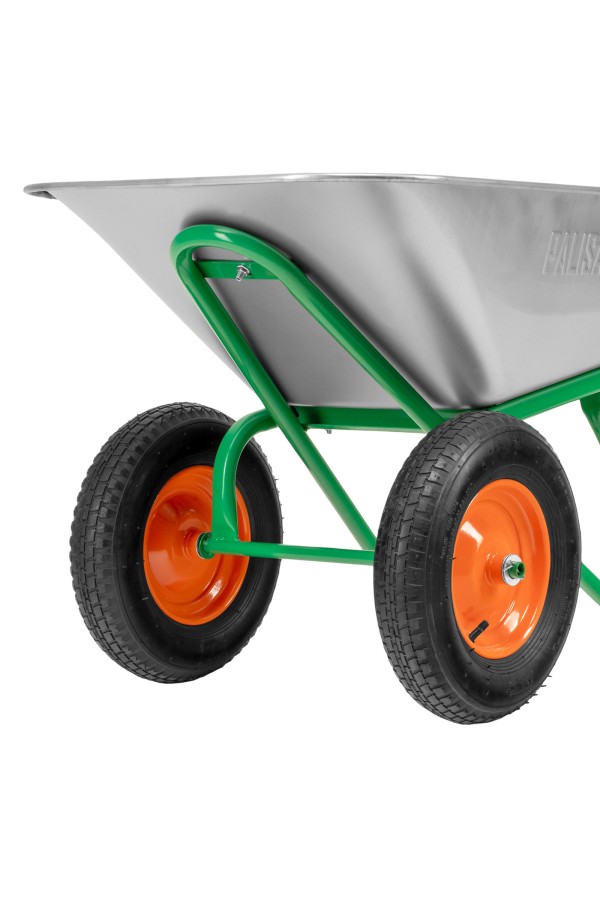 Тачка садово-строительная, 2-х колесная, усиленная, грузоподъемность 320 кг, объем 100 л Palisad
