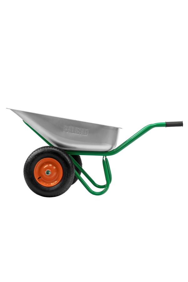 Тачка садово-строительная, 2-х колесная, усиленная, грузоподъемность 320 кг, объем 100 л Palisad