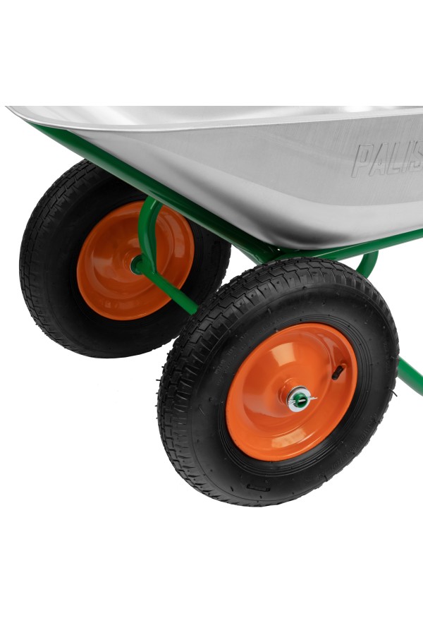 Тачка садово-строительная, 2-х колесная, усиленная, грузоподъемность 320 кг, объем 100 л Palisad