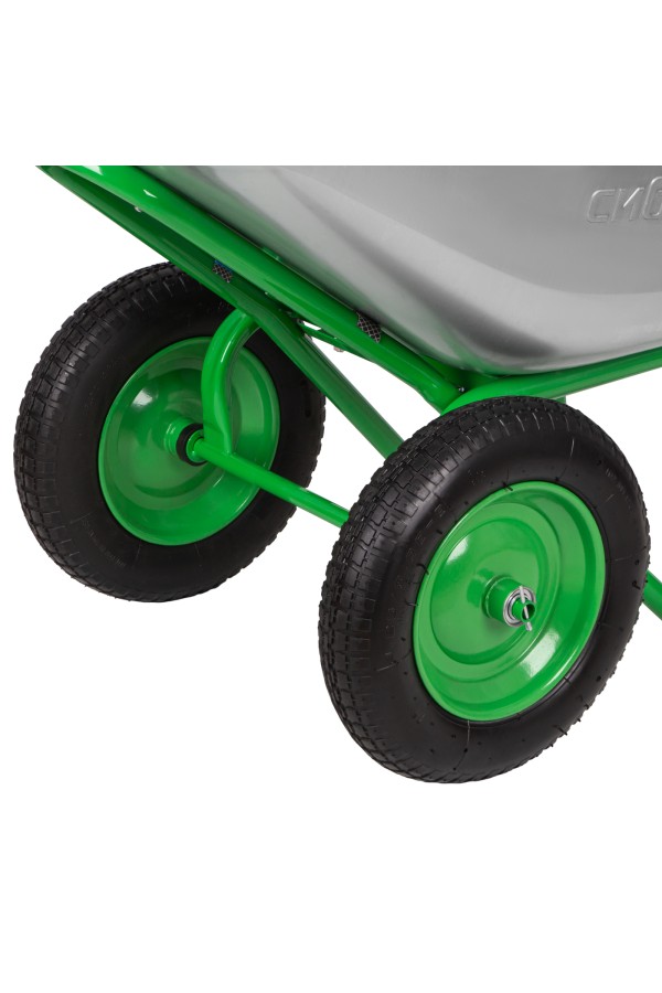 Тачка садово-строительная 2-х колесная, грузоподъемность 230 кг, объем 90 л Сибртех