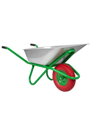 Тачка садово-строительная с PU колесом, грузоподъемность 180 кг, объем 90 л Сибртех