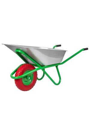 Тачка садово-строительная с PU колесом, грузоподъемность 180 кг, объем 90 л Сибртех