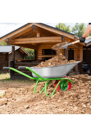 Тачка садово-строительная с PU колесом, грузоподъемность 180 кг, объем 90 л Сибртех