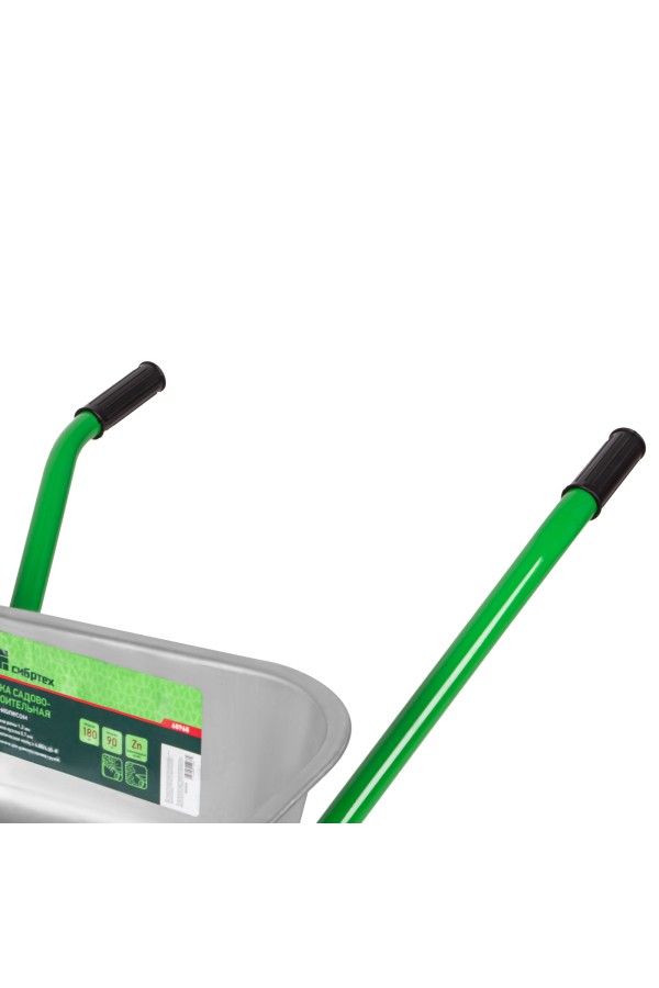 Тачка садово-строительная с PU колесом, грузоподъемность 180 кг, объем 90 л Сибртех