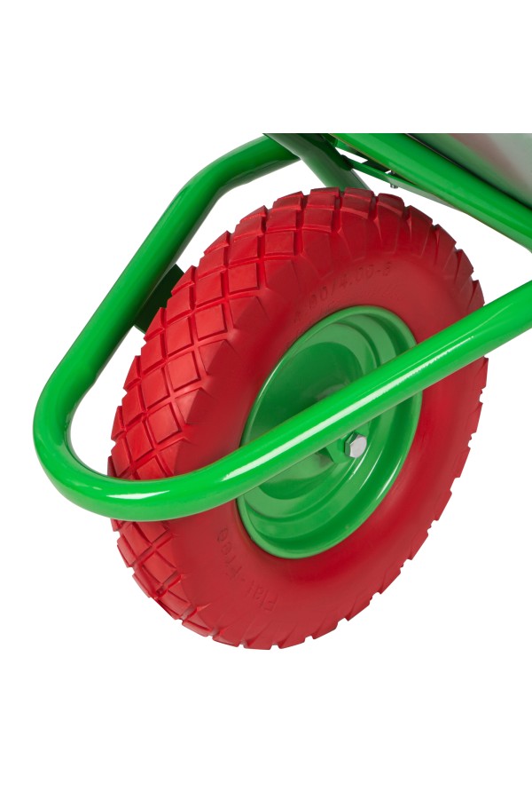 Тачка садово-строительная с PU колесом, грузоподъемность 180 кг, объем 90 л Сибртех