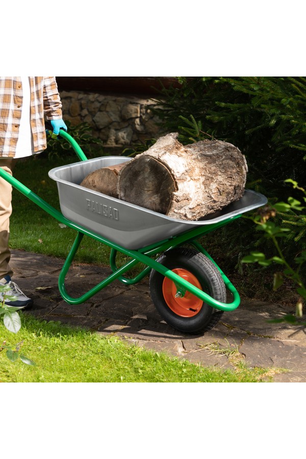 Тачка садово-строительная, усиленная, грузоподъемность 200 кг, объем 90 л Palisad