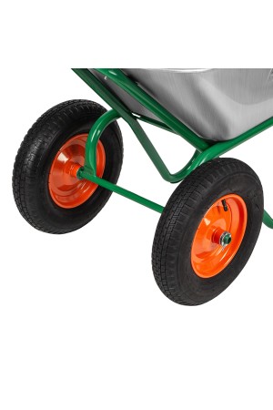 Тачка садово-строительная, 2-х колесная, усиленная, грузоподъемность 320 кг, объем 100 л// Palisad