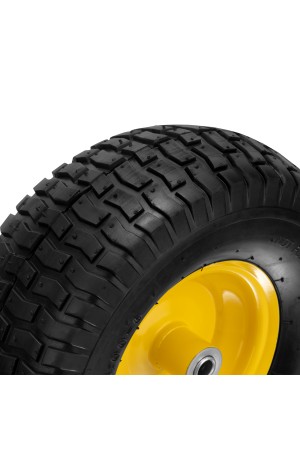 Колесо пневматическое 15/6.00-6, D 370 мм, подш. внут. диам. 16 мм, длина оси 100 мм Denzel