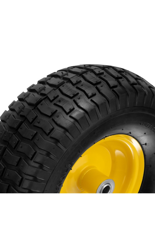 Колесо пневматическое 15/6.00-6, D 370 мм, подш. внут. диам. 16 мм, длина оси 100 мм Denzel