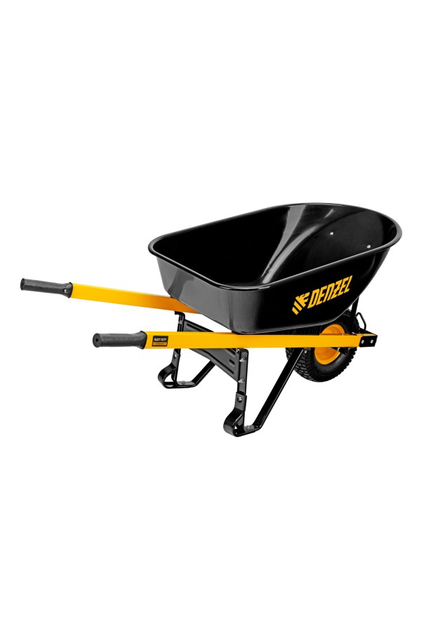 Тачка строительная, усиленная, объем 140 л, 230 кг, колесо 15х6.00-6 Denzel