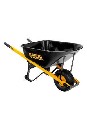 Тачка строительная, усиленная, объем 140 л, 230 кг, колесо 15х6.00-6 Denzel