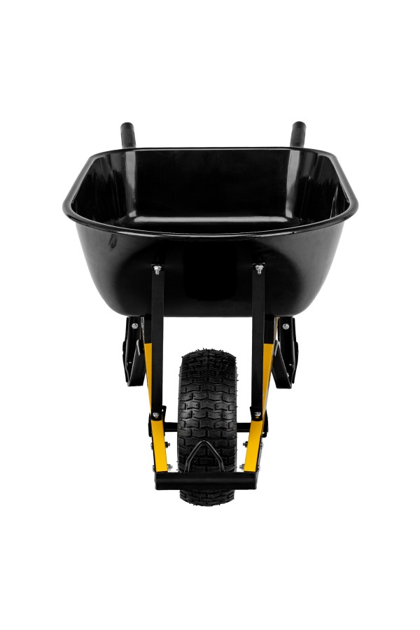 Тачка строительная, усиленная, объем 140 л, 230 кг, колесо 15х6.00-6 Denzel