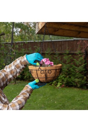 Подвесное кашпо с декором, 30 см, с кокосовой корзиной Palisad