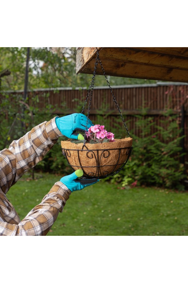Подвесное кашпо с декором, 30 см, с кокосовой корзиной Palisad