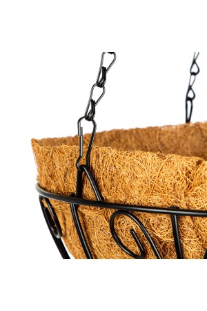 Подвесное кашпо с декором, 30 см, с кокосовой корзиной Palisad