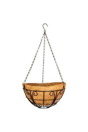 Подвесное кашпо с декором, 30 см, с кокосовой корзиной Palisad
