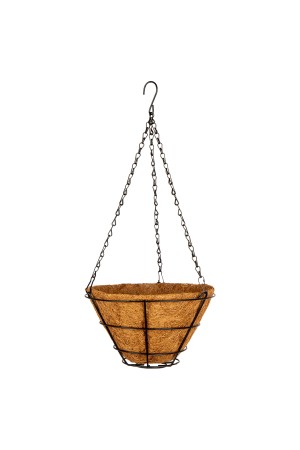 Кашпо подвесное с вкладышем из коковиты, конус D 25 см Palisad