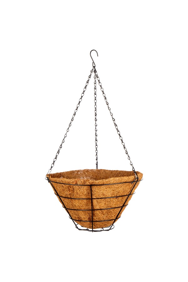 Кашпо подвесное с вкладышем из коковиты, конус D 35 см Palisad