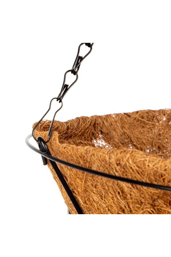 Кашпо подвесное с вкладышем из коковиты, конус D 35 см Palisad