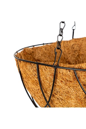 Кашпо подвесное с вкладышем из коковиты, полукруглое D 35 Palisad