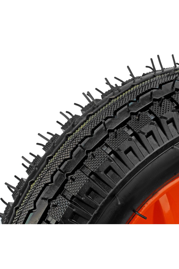 Колесо пневматическое усиленное, шина 8PR, 4.00-8 D400 мм, внутренний диаметр подшипника 12 мм, длина оси 90 мм Palisad