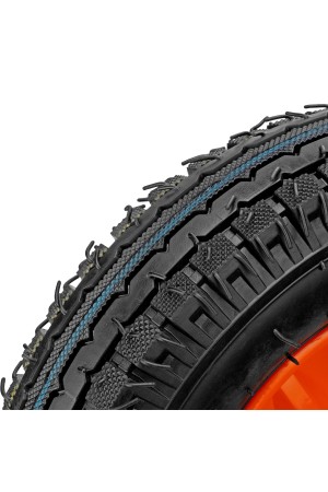 Колесо пневматическое усиленное, шина 8PR, 4.00-8 D400 мм, внутренний диаметр подшипника 20 мм, длина оси 90 мм Palisad