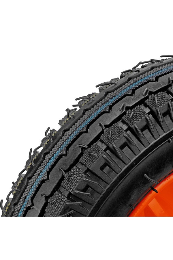 Колесо пневматическое усиленное, шина 8PR, 4.00-8 D400 мм, внутренний диаметр подшипника 20 мм, длина оси 90 мм Palisad