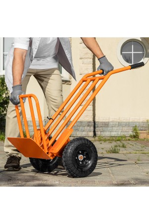 Тележка ручная 2-х колесная, облегченная, г/п 150кг, откидная платформа 430х355мм Сибртех