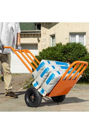 Тележка ручная 2-х колесная, усиленная, г/п 250кг, откидная платформа 530х400мм Сибртех