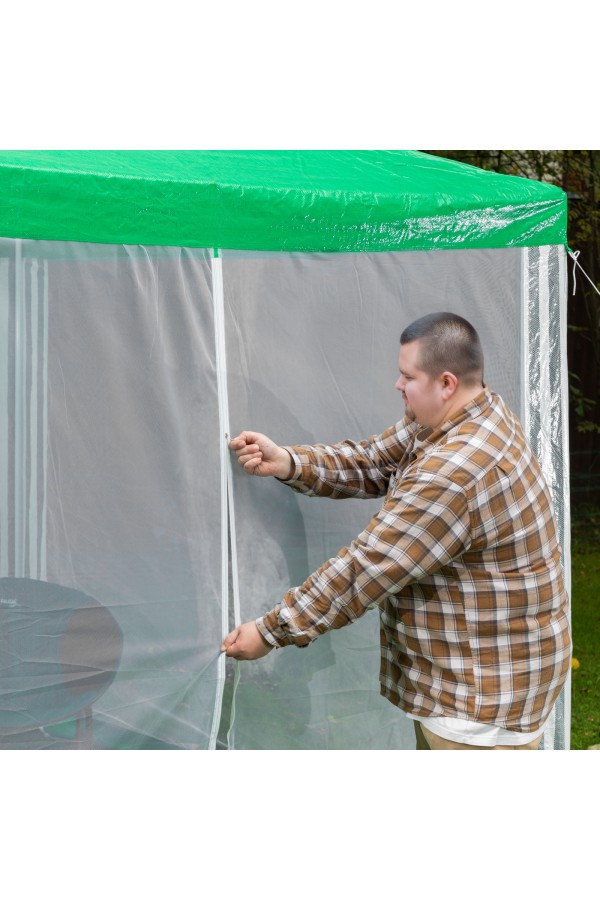 Тент садовый с москитной сеткой, 2.5 х 2.5/2.4, Camping Palisad