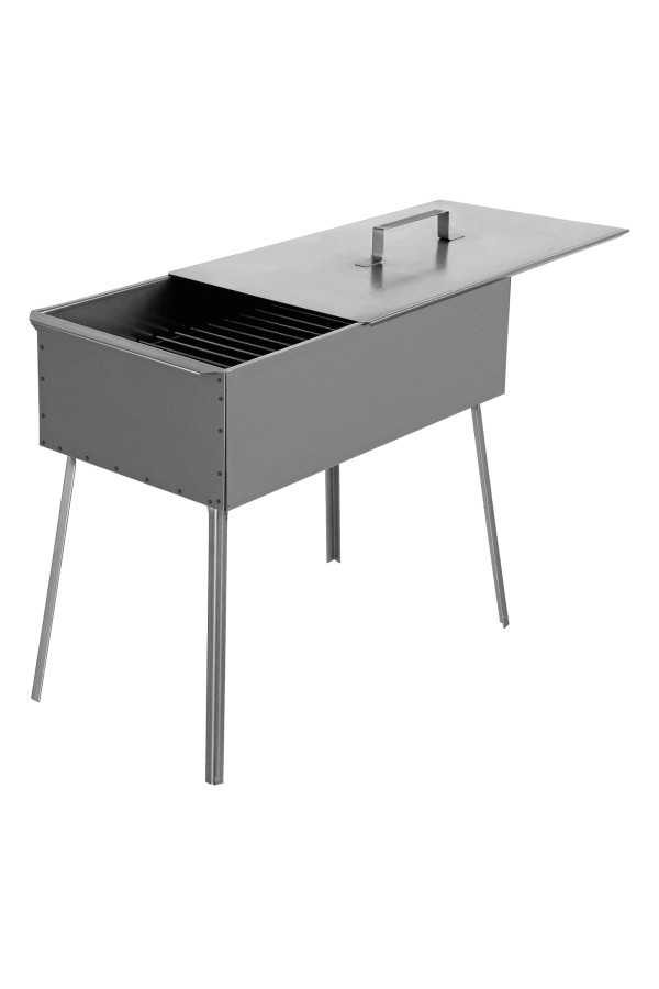 Коптильня двухъярусная 500 x 270 x 175 мм, 0.8 мм, с поддоном, на ножках, Camping Palisad