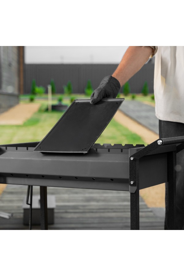 Коптильня двухъярусная 500 x 270 x 175 мм, 0.8 мм, с поддоном, на ножках, Camping Palisad