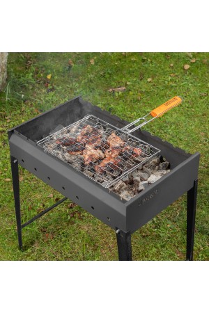 Решетка гриль 350 х 280 мм, универсальная, эластичное плетение, хромированная Camping Palisad