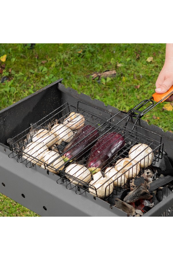 Решетка гриль 260 х 320 х 65 мм, объемная, антипригарное покрытие, Camping Palisad