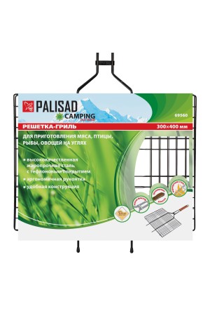 Решетка гриль 300 х 400 мм, антипригарное покрытие, Camping Palisad
