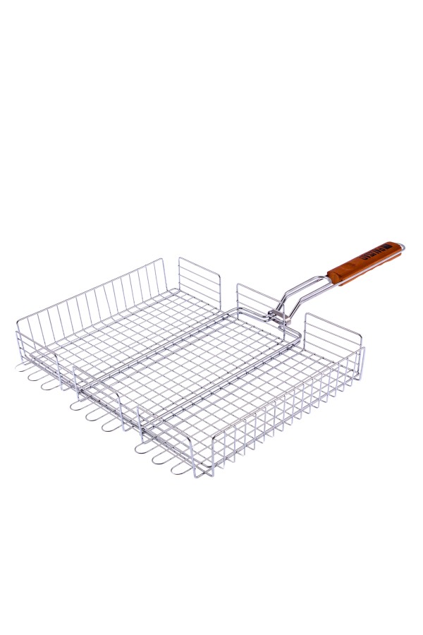 Решетка гриль 315 х 410 х 70 мм, объемная, хромированная Camping Palisad