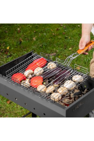 Решетка гриль 315 х 410 х 70 мм, объемная, хромированная Camping Palisad