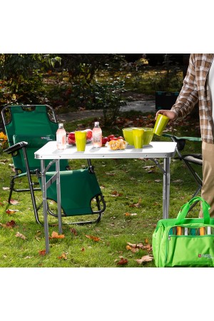 Стол складной алюм, столешница МДФ, 900 x 600 x 300/700 мм, Camping Palisad