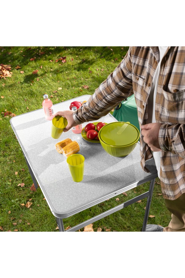 Стол складной алюм, столешница МДФ, 900 x 600 x 300/700 мм, Camping Palisad