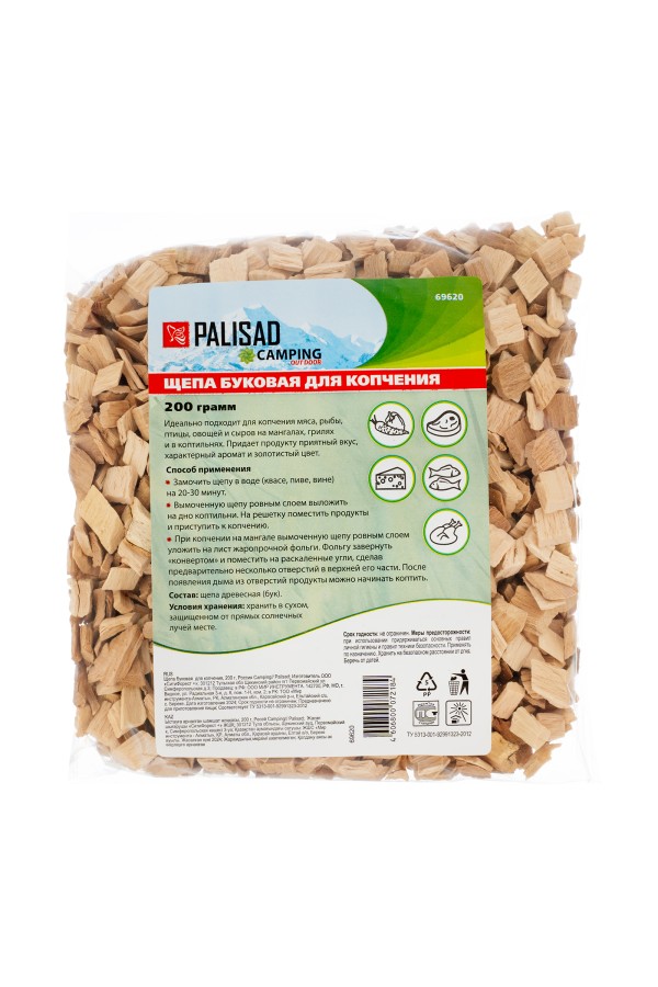 Щепа буковая для копчения, 200 гр Camping Palisad