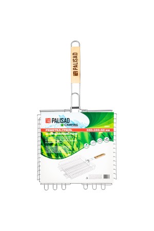 Решетка-гриль 340х340х60 мм, объемная, нержавеющая сталь, Camping// Palisad