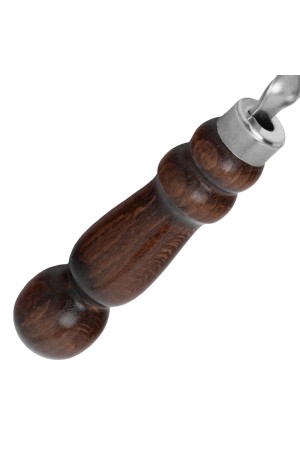 Шампур плоский, 600 х 10 х 2.5 мм, с деревянной лакированной рукояткой, нержавеющая сталь, Camping Palisad