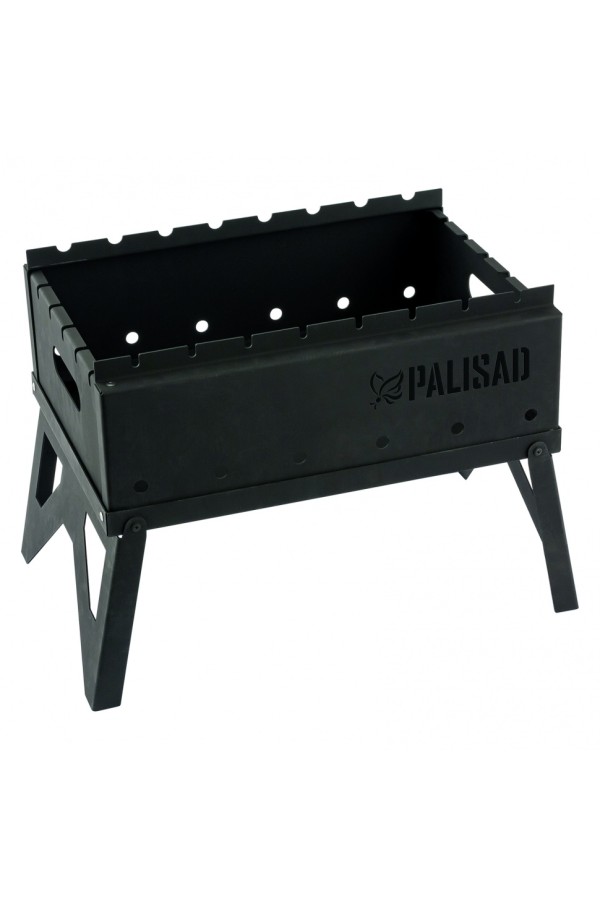 Мангал походный складной, 440 х 320 х 140/350 мм, сталь 1,2 мм, сумка в комплекте, Camping Palisad