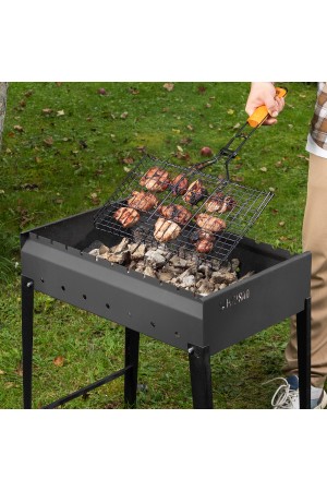 Мангал сварной, 605 х 375 х 138/640 мм, сталь 2 мм, Camping Palisad