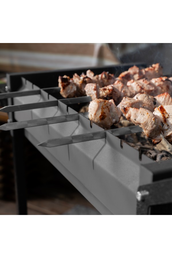 Мангал сварной на колесах, 662 х 390 х 152/805 мм, сталь 2 мм, кочерга в комплекте, Camping Palisad