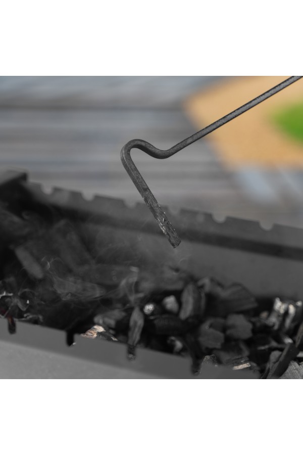 Мангал сварной на колесах, 662 х 390 х 152/805 мм, сталь 2 мм, кочерга в комплекте, Camping Palisad