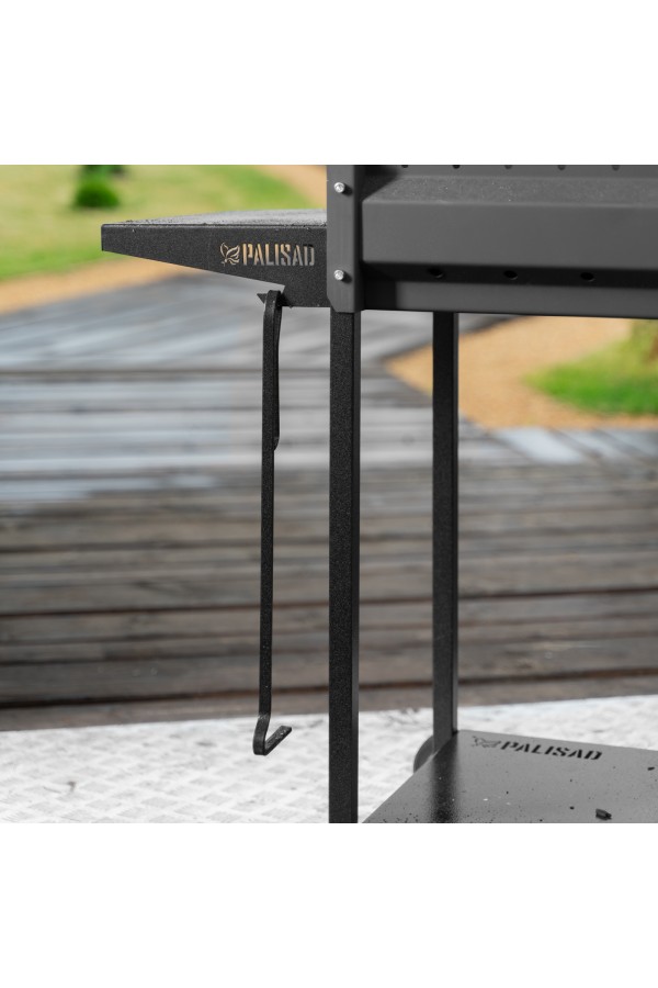 Мангал сварной на колесах, 662 х 390 х 152/805 мм, сталь 2 мм, кочерга в комплекте, Camping Palisad